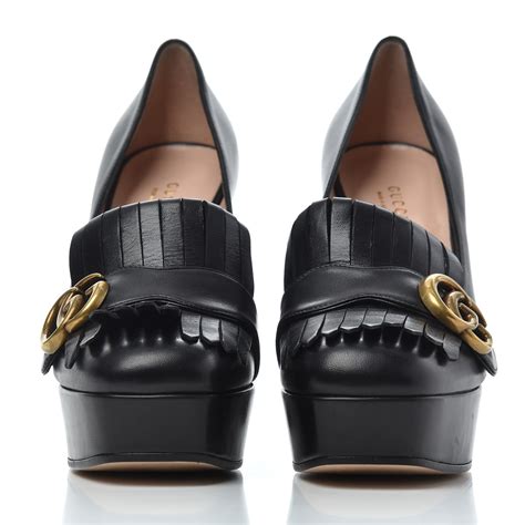 gucci marmont loafer black|Gucci loafers platform.